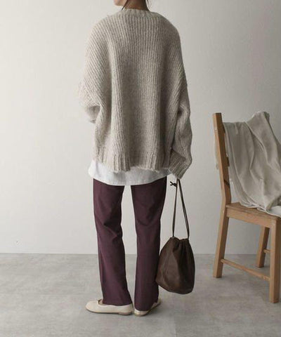 Jelena | Eleganter Strickpullover für Damen Oversize Baumwolle