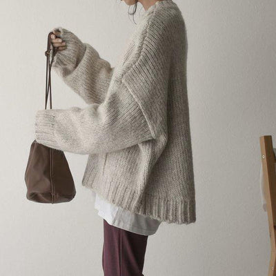 Jelena | Eleganter Strickpullover für Damen Oversize Baumwolle