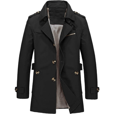 Jens | Eleganter Trenchcoat für Herren Beige lang 1