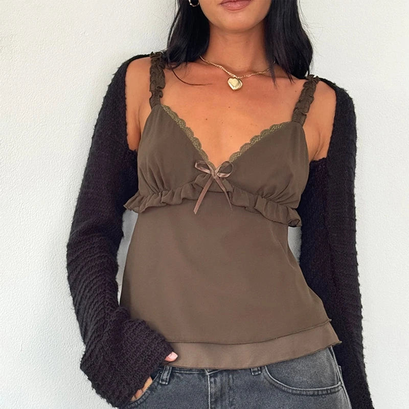Melina - Volant-Top Damen