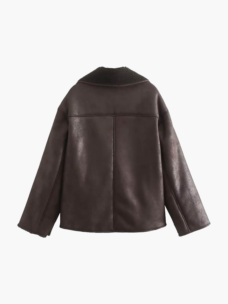 Laila | Elegante Kunstlederjacke für Damen langarm