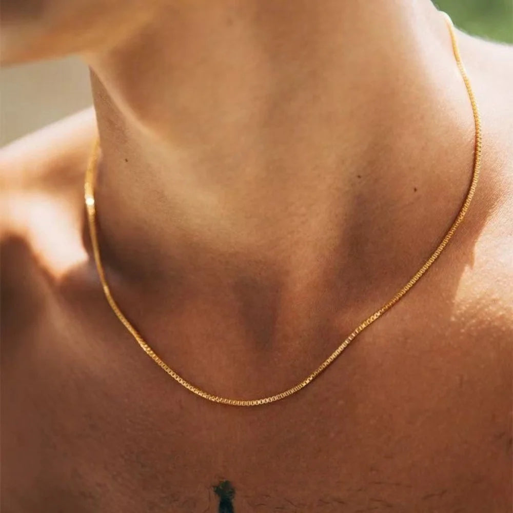 Leon | Elegante Edelstahlkette für Herren und Damen Gold