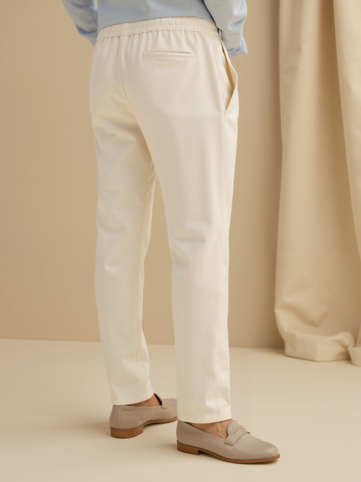 Leon | Elegante Leinenhose für Herren mit Gummizug Sommer