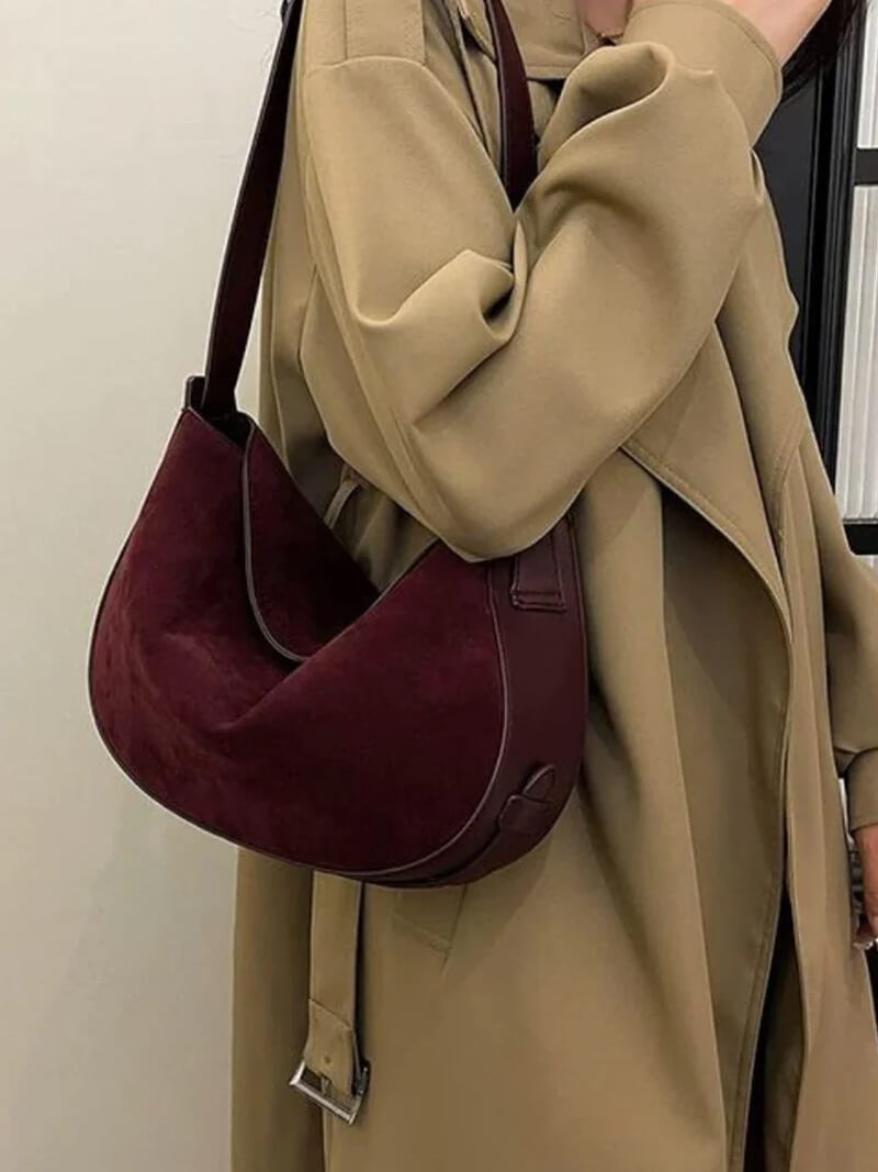Lily | Elegante Handtasche für Damen Kunstwildleder Herbst