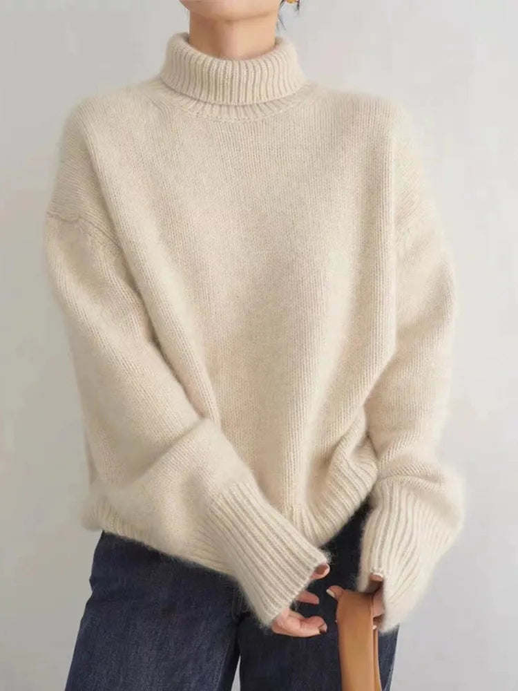 Lin | Luxuriöser Kaschmir Rollkragenpullover für Damen