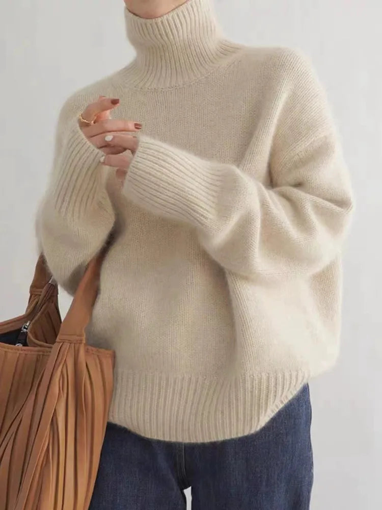 Lin | Luxuriöser Kaschmir Rollkragenpullover für Damen