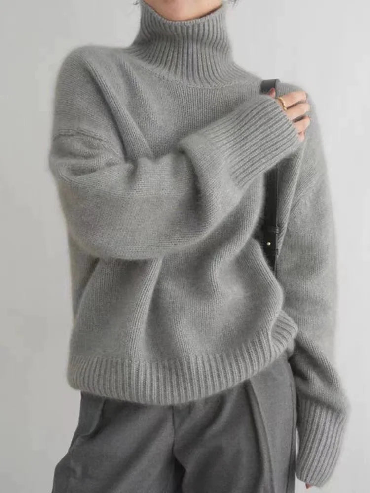Lin | Luxuriöser Kaschmir Rollkragenpullover für Damen