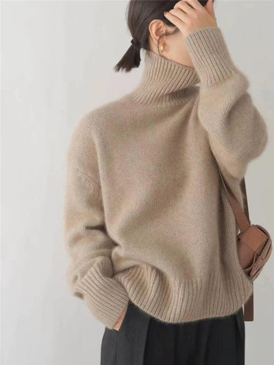 Lin | Luxuriöser Kaschmir Rollkragenpullover für Damen