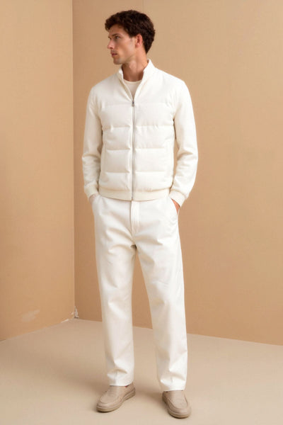 Luca | Moderne Steppjacke für Herren Cremeweiß Regular Fit 4