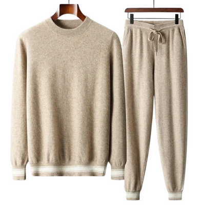 VALENTIN – HERREN TRACKSUIT AUS 100 % KASCHMIR IN BEIGE