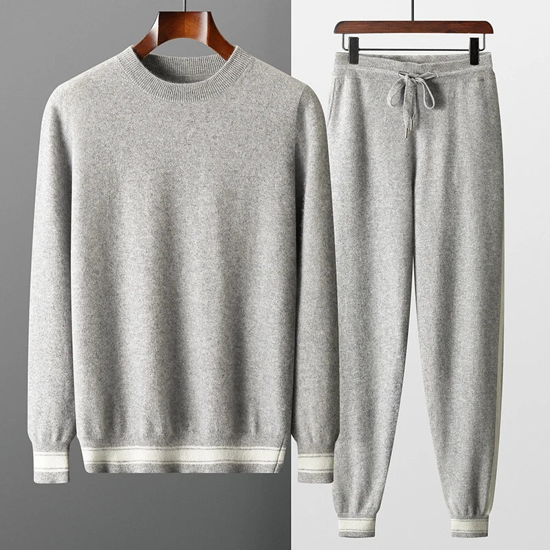 VALENTIN – HERREN TRACKSUIT AUS 100 % KASCHMIR IN BEIGE