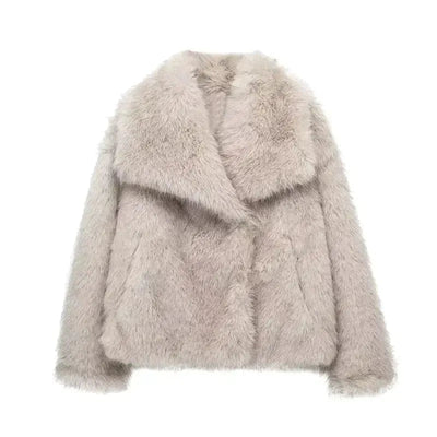 Macy | Flauschige Kunstfell-Jacke für Damen elegant 0