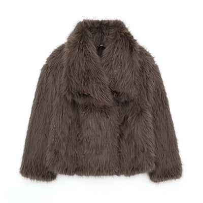 Macy | Flauschige Kunstfell-Jacke für Damen elegant 11