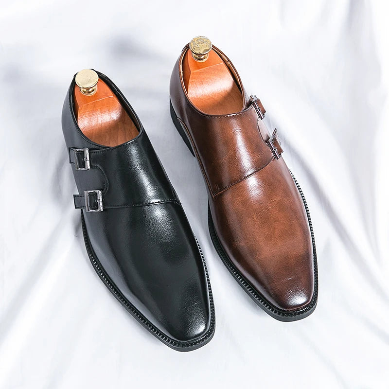 Matteo | Elegante Monk-Schuhe für Herren Business Leder