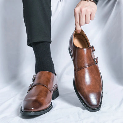 Matteo | Elegante Monk-Schuhe für Herren Business Leder