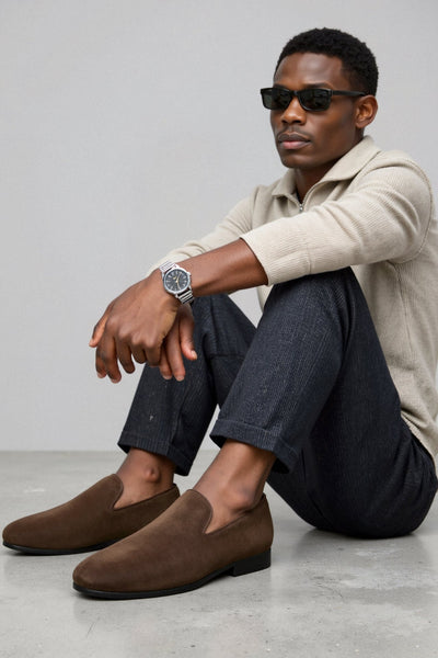 Matteo | Elegante Wildleder Slipper für Herren ganzjährig