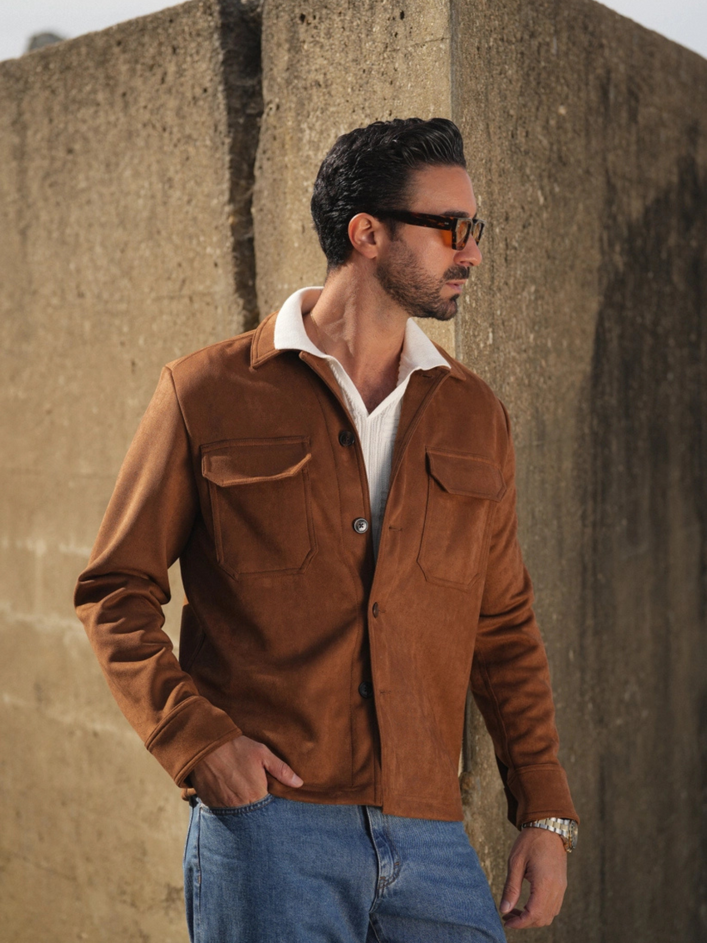 Matteo | Elegante Wildlederjacke für Herren klassisch
