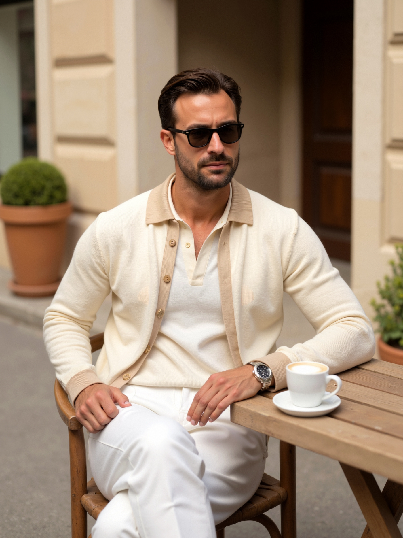 Matteo | Eleganter Cardigan für Herren aus Baumwolle leicht