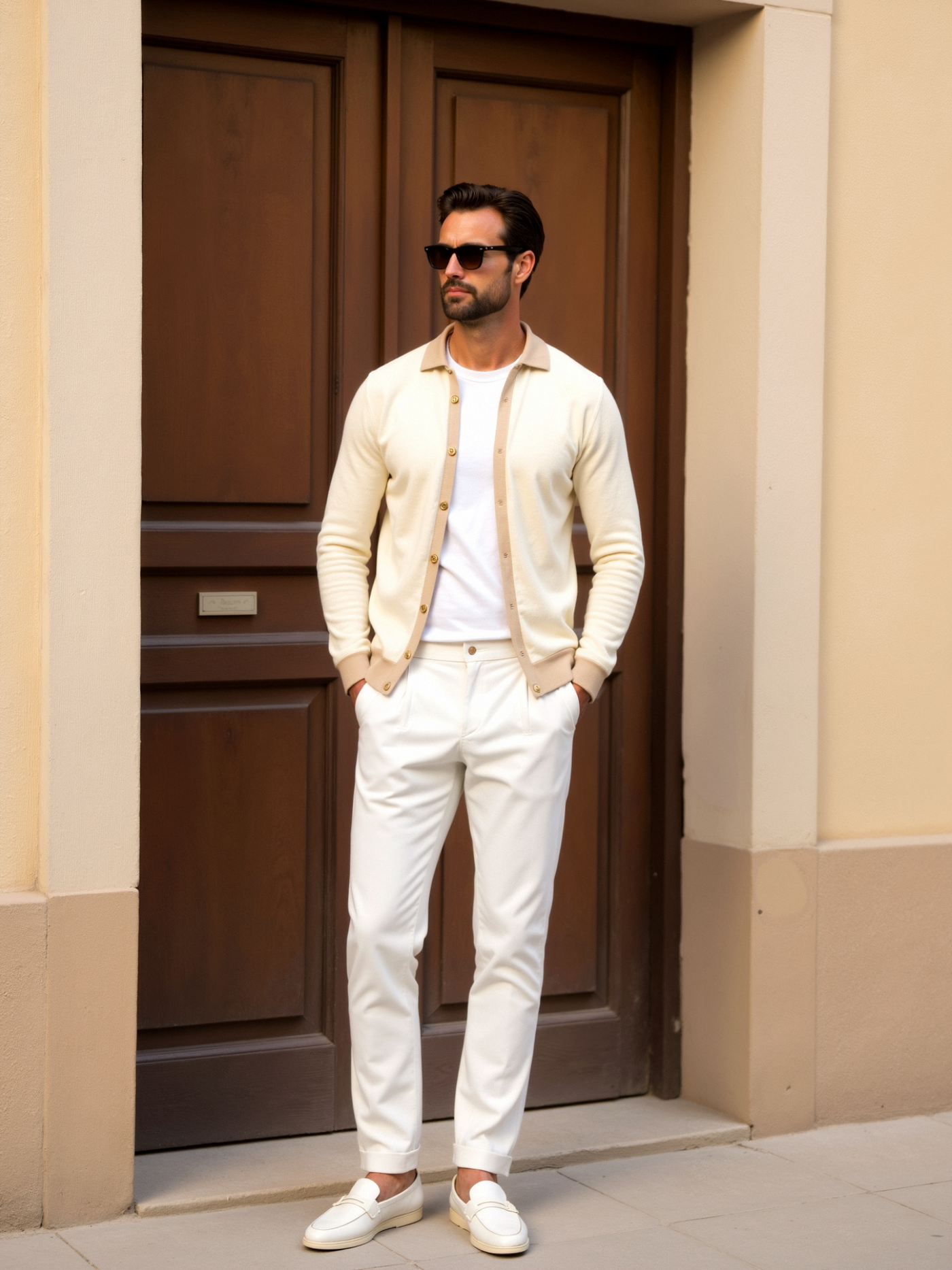 Matteo | Eleganter Cardigan für Herren aus Baumwolle leicht