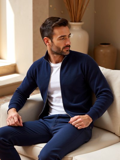 Matteo | Eleganter Herren Cardigan aus Merinowolle langarm