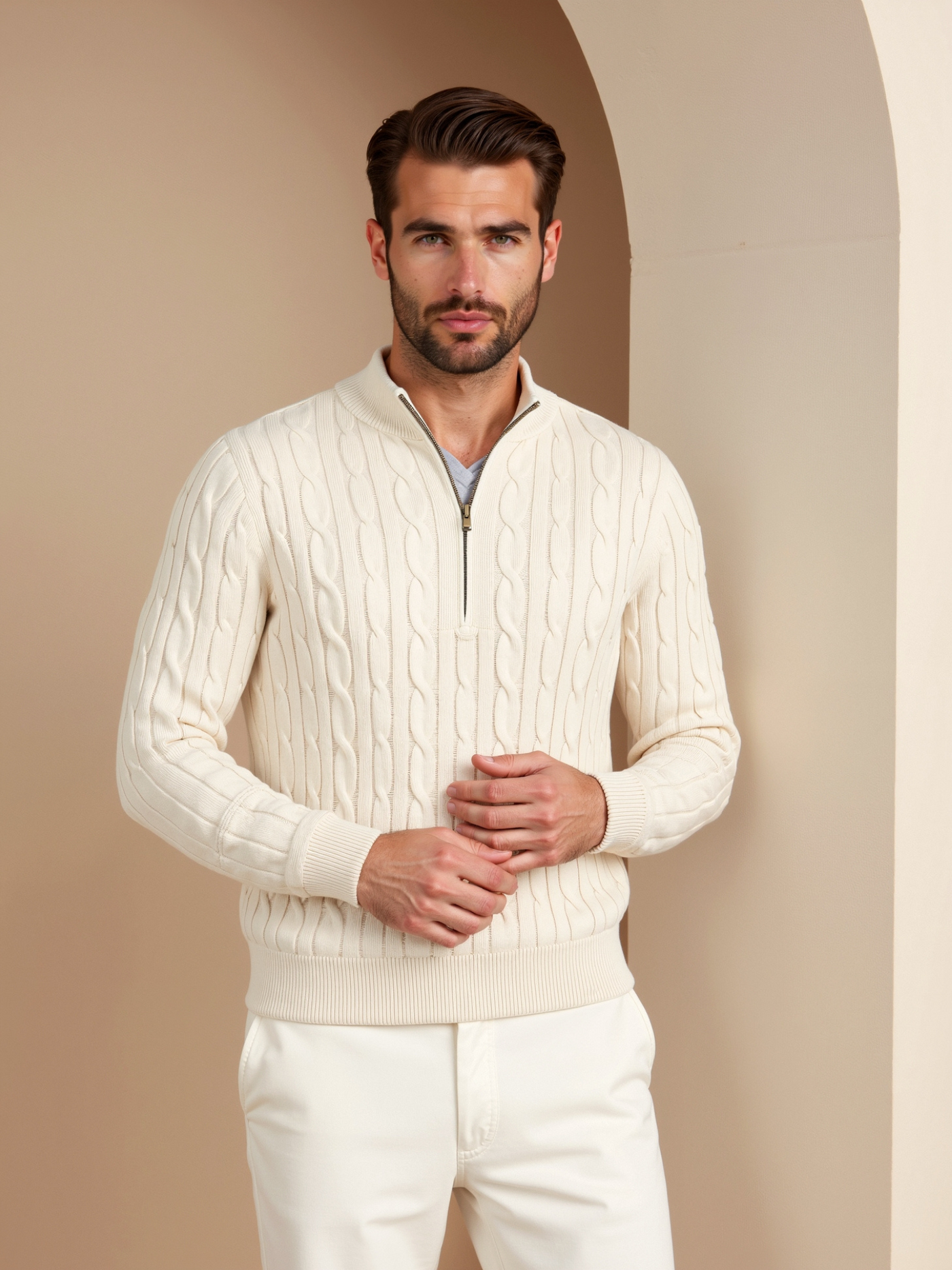 Matteo | Eleganter Herrenpullover aus Baumwolle langarm