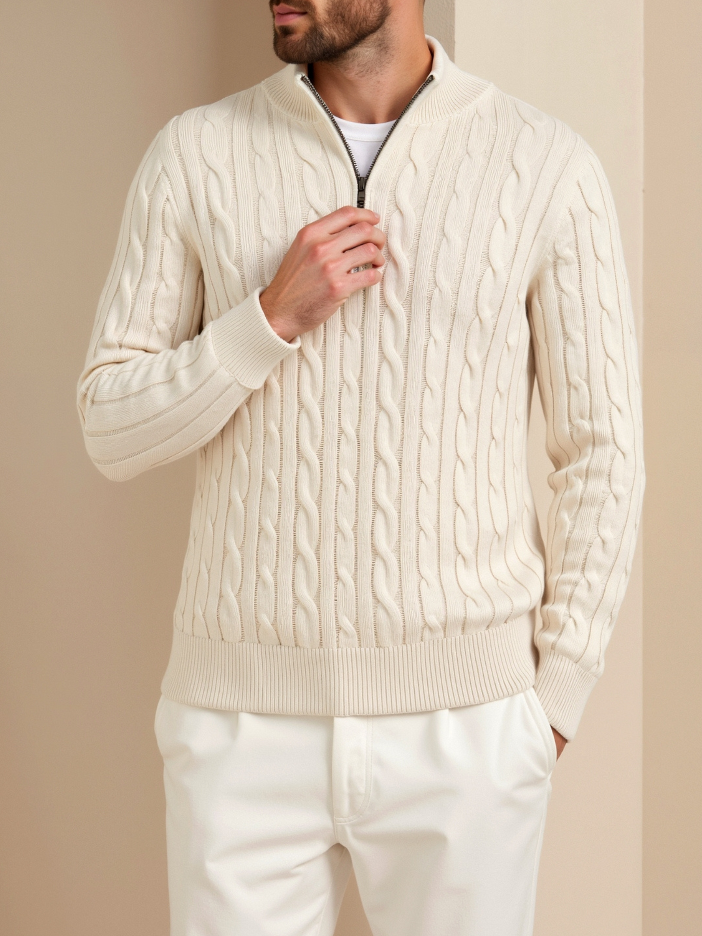 Matteo | Eleganter Herrenpullover aus Baumwolle langarm