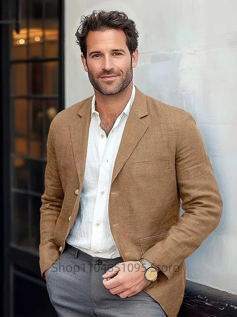 Matteo | Eleganter Leinenblazer für Herren Sommer