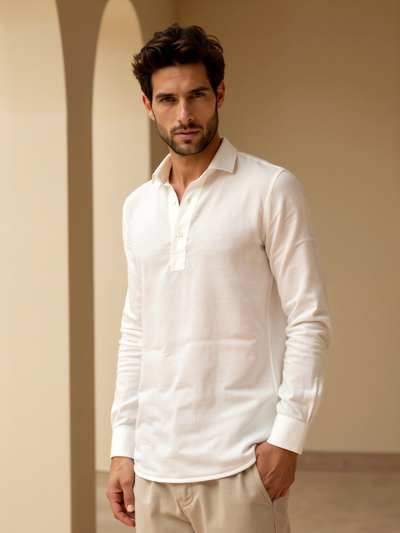 Matteo | Elegantes Leinen Hemd für Herren langarm Sommer