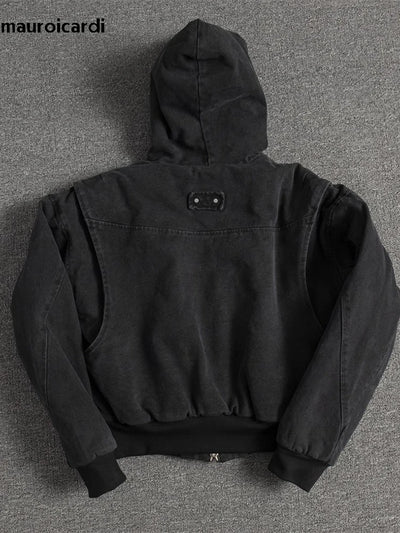 Mauro | Warme Oversized-Jacke für Damen Herbst mit Kunstfell