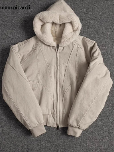 Mauro | Warme Oversized-Jacke für Damen Herbst mit Kunstfell