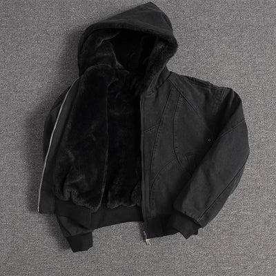 Mauro | Warme Oversized-Jacke für Damen Herbst mit Kunstfell