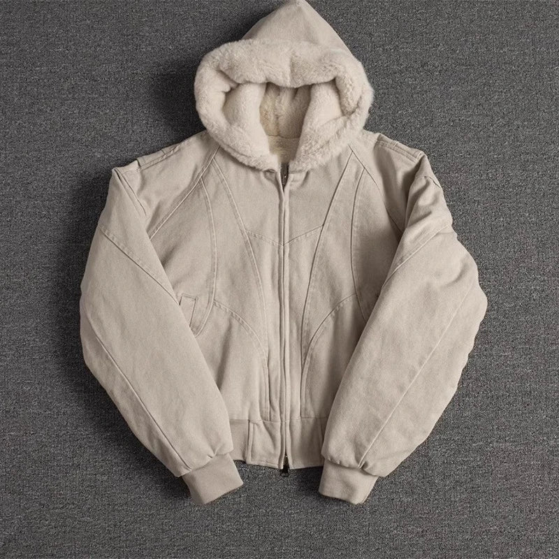 Mauro | Warme Oversized-Jacke für Damen Herbst mit Kunstfell