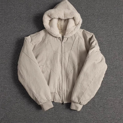 Mauro | Warme Oversized-Jacke für Damen Herbst mit Kunstfell