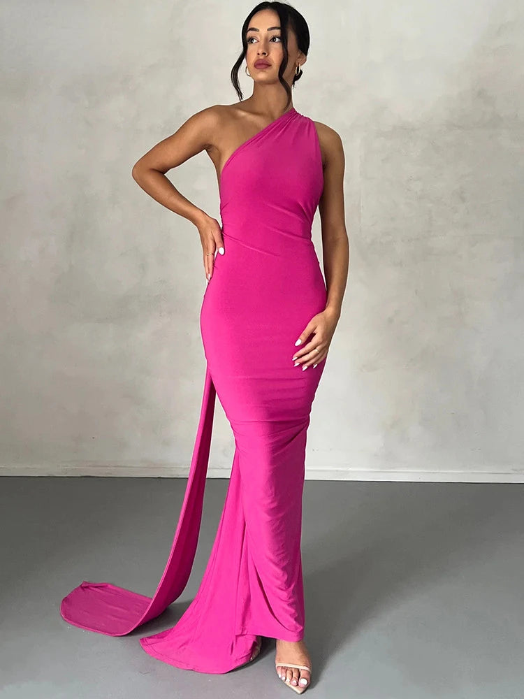 Alina Schulterfreies Maxi Kleid – Figurbetont & Atmungsaktiv