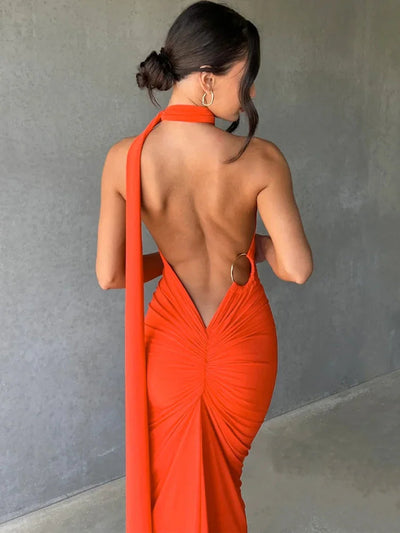 Alina Schulterfreies Maxi Kleid – Figurbetont & Atmungsaktiv