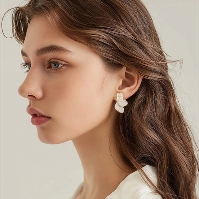 Micara | Elegante Ohrringe Gold für Damen glänzend