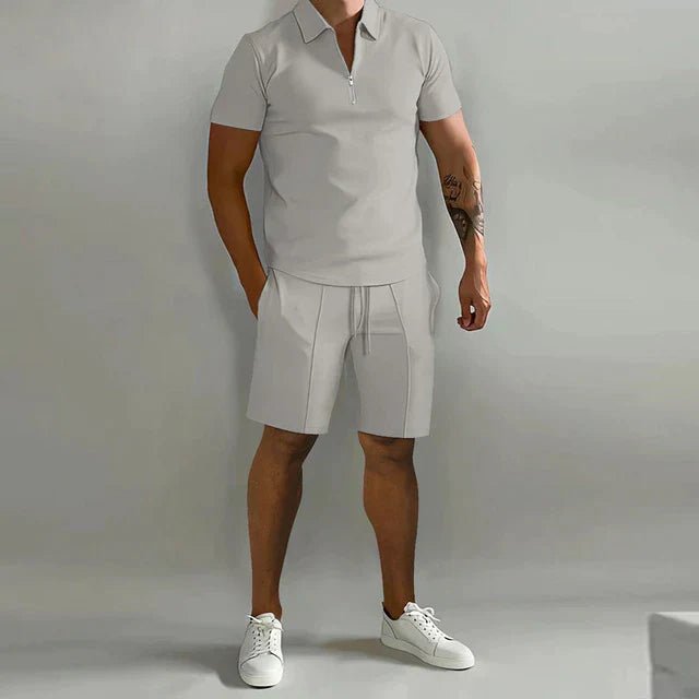 Milan | Sportliches Zip-Polo und Shorts-Set für Herren Sommer