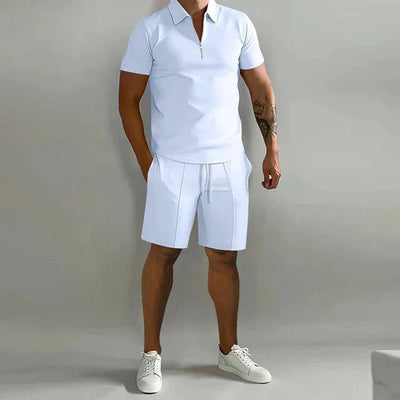 Milan | Sportliches Zip-Polo und Shorts-Set für Herren Sommer