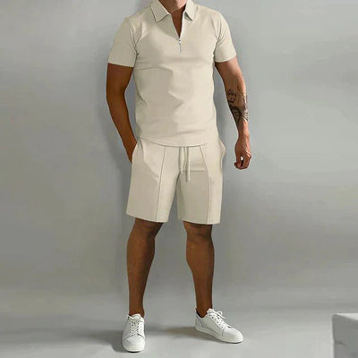Milan | Sportliches Zip-Polo und Shorts-Set für Herren Sommer
