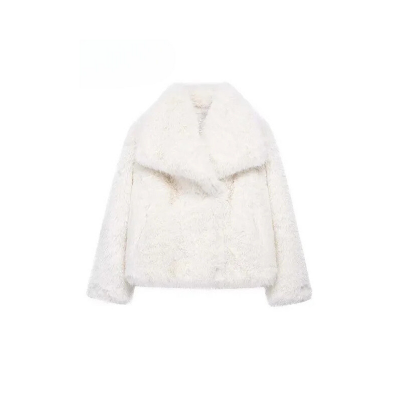 FAYE Kunstfelljacke mit Revers – Oversized & Elegant
