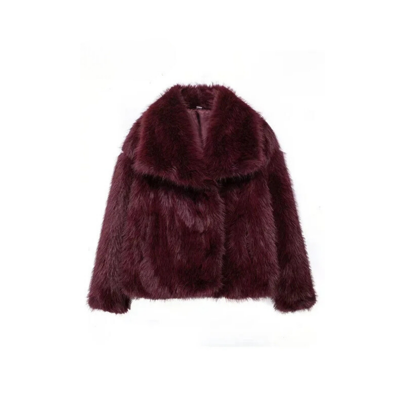 FAYE Kunstfelljacke mit Revers – Oversized & Elegant