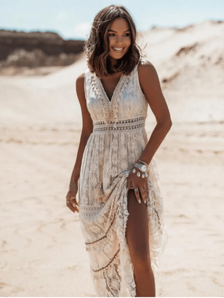 Paige | Romantisches Spitzenkleid für Damen festlich