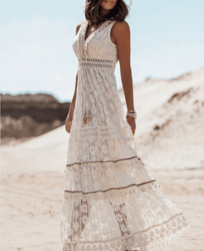 Paige | Romantisches Spitzenkleid für Damen festlich