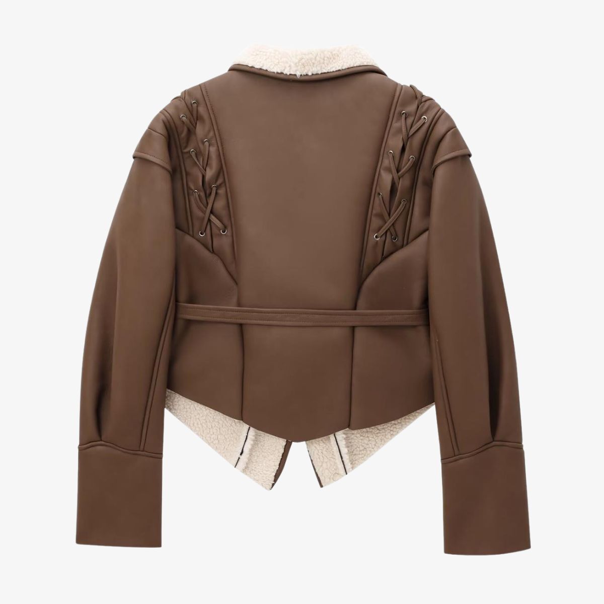 Paloma | Elegante Kunstlederjacke für Damen mit Teddy-Futter 5