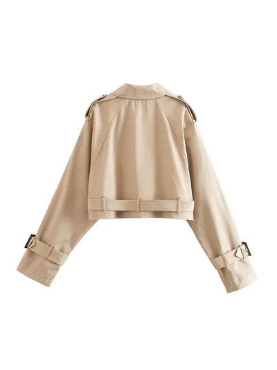 Élodie Cropped Trenchjacke