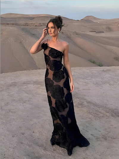 ZOÉ | Maxikleid mit Blumen & Schlitz