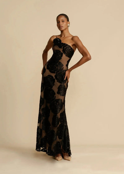 ZOÉ | Maxikleid mit Blumen & Schlitz