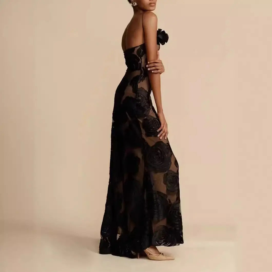 ZOÉ | Maxikleid mit Blumen & Schlitz