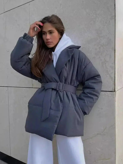Senna | Elegante Pufferjacke für Damen mit Gürtel Winter 2