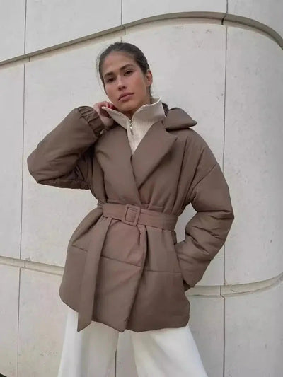 Senna | Elegante Pufferjacke für Damen mit Gürtel Winter 4